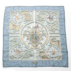 HERMESエルメスカレ90スカーフ馬を描く画家シルク100%マルチカラー新品