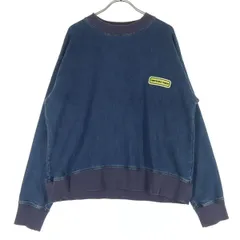 ONITSUKA TIGER オニツカタイガー 長袖 デニム スウェット L ブルー レディース 古着のサムネイル