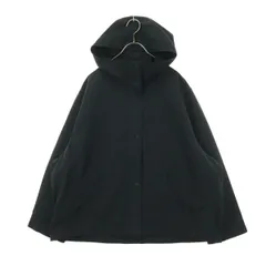 美品 UNIQLO ユニクロ フード付き フルジップ スタンドカラー ジャケット 3XL ブラック レディース 古着