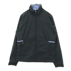 美品 NIKE GOLF ナイキゴルフ バイカラー ワンポイントロゴ 長袖 ジップジャケット M ブラック レディース 古着のサムネイル