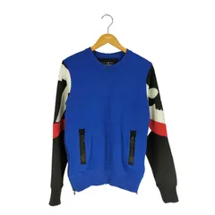 ハイドロゲン HYDROGEN ジップ マルチカラー スカル 異素材切替 クルーネックスウェット メンズ import：S 