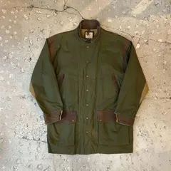〜80s Griffin / グリフィン UK製 ベンタイルコットン×レザー ハンティングジャケットのサムネイル