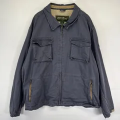 古着 エディー・バウアー Eddie Bauer ジャケット ブルゾン フルジップ ワーク 大きいサイズ 3XL  グレー系 メンズ
