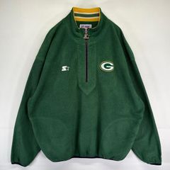 90s PACKERS パッカーズ ハーフジップフリース 刺繍ロゴ バイカラー