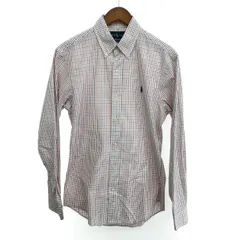 RALPH LAUREN ラルフローレン 長袖シャツ サイズ:S ボタンダウン/チェック柄/SLIM FIT/S    ホワイト/ネイビー/オレンジ メンズ / 241005006608