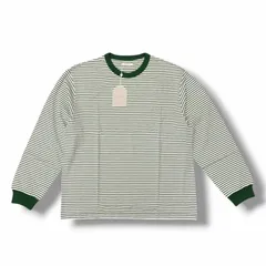 参考上代17600円 未使用 UNIVERSAL PRODUCTS 25SS ORIGINAL BORDER L/S T-SHIRTS ボーダー長袖Tシャツ カットソー ユニバーサルプロダクツ 251-60106 グリーン 2 （12169M）のサムネイル