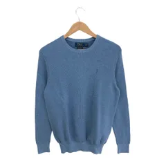 POLO RALPH LAUREN ポロラルフローレン 長袖クルーネックニット サイズ:XS コットン/ポニー刺繍    ブルー メンズ / 240001159181