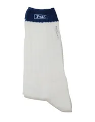 未使用 ポロ ラルフローレン ソックス メンズ 27-29ｃｍ 靴下   ホワイト 白 ブルー ナイガイ 紳士用 POLO RALPH LAUREN  カジュアル