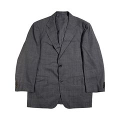 シルク リネン混 RING JACKET リングジャケット チェック ベンツ 段返 