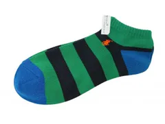 未使用 ポロ ラルフローレン ソックス メンズ 25-27ｃｍ 靴下 ワンポイント刺繍 ショート丈 グリーン系 グリーン 緑　ネイビー スニーカーソックス ナイガイ 紳士用 POLO RALPH LAUREN ポニー カジュアル