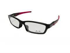 新品同様 オークリー クロスリンク メガネフレーム OX8118-0456 ブラック レッド 眼鏡　伊達メガネ　CROSSLINK サテンブラッククリアレンズ 55O17 黒 赤 クリア OAKLEY メンズ レディースOAKLEY  