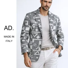 dt021●S●M●L●XL●選択可●ミラノの街着ブランド●AD.メイドインイタリー●ニットアウタージャケット●メンズ●アルマーニやモンクレールがお好きな方も