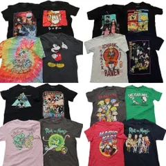 古着卸 まとめ売り キャラクター Tシャツ 16枚セット ( メンズ S ) ディズニー ミッキー スヌーピー スポンジボブ 中古 古着 NE3853