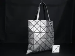 ■極美品■ BAO BAO ISSEY MIYAKE バオバオイッセイミヤケ ルーセント PVC トートバッグ ハンドバッグ ショルダー シルバー系 HA3779のサムネイル