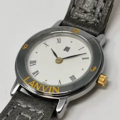 LANVIN ランバン 57050 ラウンド ホワイト文字盤  2針 レディース腕時計 クォーツ 　電池切れのため動作未確認　尾錠、つく棒欠損　管理番号KKVHAKO223のサムネイル