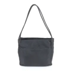 美品 プラダ テスート ナイロン トライアングルロゴ トート バッグ 肩掛け ショルダー ハンド ブラック 黒 レディース REE DV6-10【中古】