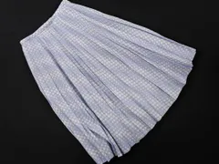 Aylesbury アリスバーリー ドット柄 タック スカート size7/水色 ■◇ レディースのサムネイル