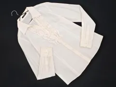 COMME CA ISM コムサイズム フリル ストライプ ブラウス シャツ sizeM/白 ■◇ レディース