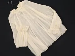 Le souk ルスーク プリーツ シアー ブラウス シャツ sizeM/オフホワイト ■◇ レディース