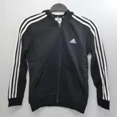 adidas アディダス キッズ ジャージ パーカー 140cm ブラック 黒 子供服