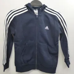 adidas アディダス キッズ ジャージ パーカー 130cm ブルー ネイビー 子供服