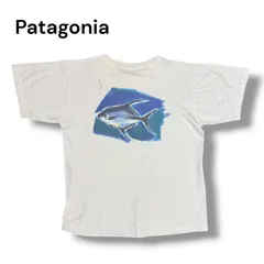 Patagonia Tシャツ フィッシュプリント バックプリント ホワイト 古着 パタゴニア アウトドア