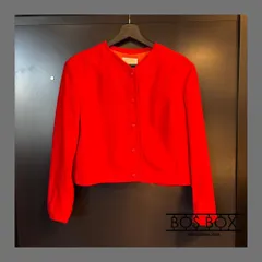 70's PENDLETON ペンドルトン ノーカラージャケット 赤 レッド●BD04N034のサムネイル
