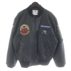 TED COMPANY テッドカンパニー TED MAN 300着限定 00/300 MA-1 フライトジャケット 豚革 ミリタリー 革ジャン レザージャケット 44 黒 ブラック /MW ■GY40のサムネイル
