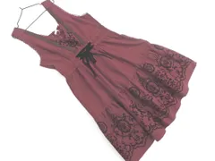 axes femme アクシーズファム ジャガード ジャンパースカート ワンピース sizeM/紫 ■■ レディース