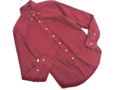 Ralph Lauren ラルフローレン スリムフィット ボタンダウン 長袖 シャツ sizeS/えんじ ■◇ メンズ