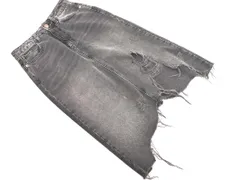 ZARA ザラ ダメージ加工 デニムスカート sizeS/黒 ■■ レディース