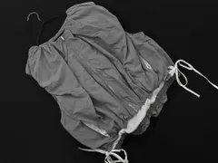 ZARA ザラ サイドリボン ジップアップ ベスト sizeL/グレー ■◇ レディース