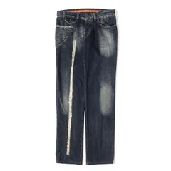 D&G ディー&ジー パンツ インディゴ サイズ:31 | 00s バック ガール プリント 切替 ローライズ デニム パンツ | ボトムス ジーンズ ジーパン【メンズ】【中古】