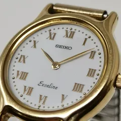 SEIKO　セイコー　エクセリーヌ　レディース腕時計　クオーツ　電池切れのため動作未確認　7320-0390 文字盤白　管理番号KKVHAKO229