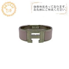 HERMES エルメス クリッククラックH バングル ホワイト ゴールド 傷