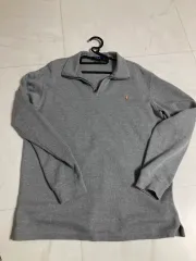 ポロ ラルフローレン ハーフジップ スウェット グレー チャコール XL