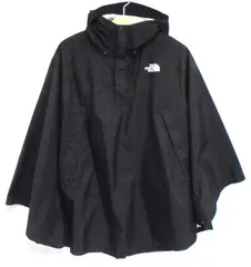 26g-274x【中古】THE NORTH FACE ﾉｰｽﾌｪｲｽ　Access Poncho ｱｸｾｽﾎﾟﾝﾁｮ　ﾚﾃﾞｨｰｽ　ﾌﾞﾗｯｸ/Mｻｲｽﾞ　ﾚｲﾝﾎﾟﾝﾁｮ　ﾚｲﾝｺｰﾄ