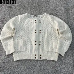 アイボリー ニット カーディガン エンブロイダリー スタイル f 0413