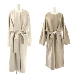 フレイアイディー FRAY I.D リバーシブル ウールカシミヤバイカラーリバーコート ノーカラー ベルト付き 1 グレー 白 /CX ■OS