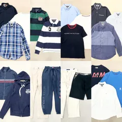 ★ TOMMY HILFIGER トミーヒルフィガー 20点 まとめ トップス ボトムス アウター シャツ ポロ ロゴ カジュアル サイズMIX メンズ 卸 現状品