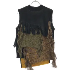 AKIRA NAKA アキラ ナカ 18AW Frieda Knit Pullover フリンジニットベスト AP1836BKKH ブラック×イエロー 2のサムネイル