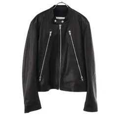 Maison Margiela 14 メゾン マルジェラ 19AW 5-zip Leather Jacket 八の字 レザーライダースジャケット S50AM0413 SY1423 ブラック 44のサムネイル