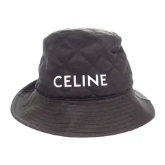 セリーヌ CELINE キルティング バケットハット Mサイズ 2AUB0930C.38NO 帽子 ナイロン ブラック オレンジ ファッション カジュアル メンズ レディース【中古】【ABランク】