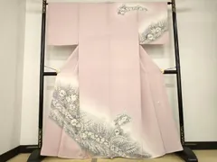 平和屋着物●越後十日町の一流染匠　桐屋・翠山工房　訪問着　辻が花　舞花文　暈し染め　正絹　逸品　AABH5802ck