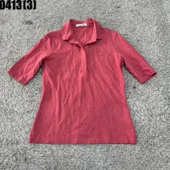 LACOSTE ラコステ レディース 7分 ポロシャツ レッド 38 0413