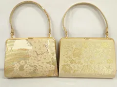 平和屋着物▼和装小物　和装バッグまとめて2点　本金佐賀錦　花唐草文　束ね熨斗　金銀糸　逸品　DABD7461zzz