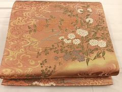 値下げ】西陣織 じゅらく 正絹 高級袋帯 六通柄 帝王紫 伝承錦 - メルカリ