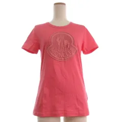 モンクレール MONCLER Tシャツ カットソー 半袖 ロゴ 刺繍 コットン E20938091800 ピンク S