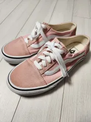 VANS オールドスクール ミュール パウダー ピンク TRUE 白 サイズ225 実際に着用は3回