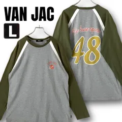 VAN JAC★WE LOVE SPORTS/CAPE CODE/復刻デザイン★ベースボール型ラグランTシャツ/ロンT★ヴァンヂャケット★メンズL   #2604A056のサムネイル